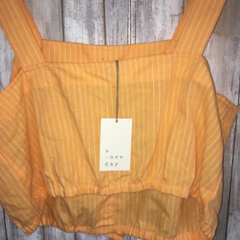NWT A New Day Linen Blend Orange Crop - Picture 6 of 7
